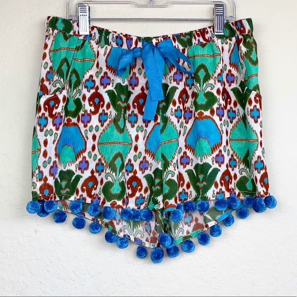 Figue cotton blend pom pom hem shorts, size XS - Picture 2 of 10